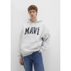 Mavi 067149 Kapsonlu Erkek Sweat - Gri
