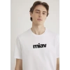 Mavi 067153 0 Yaka Erkek Tshirt - Beyaz