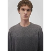 Mavi 070779 0 Yaka Erkek Triko - Gri Siyah
