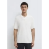 Mavi 0710397 Yakali Erkek Tshirt - Ekru