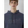 Mavi 0s10196 Kapsonlu Erkek Sweat - Kursun Rengi