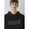 Mavi 0s10196 Kapsonlu Erkek Sweat - Siyah