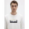 Mavi 0s10203 0 Yaka Erkek Sweat - Ekru