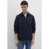Mavi 0s10414 Yakali Fermuarli Erkek Uzun Kol Sweat - Lacivert