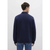 Mavi 0s10414 Yakali Fermuarli Erkek Uzun Kol Sweat - Lacivert
