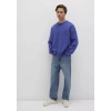 Mavi 0s10415 0 Yaka Erkek Sweat - Mor