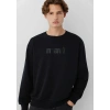 Mavi 0s10551 0 Yaka Erkek Sweat - Siyah