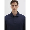 Mavi 10420 Polo Yaka 2 Dugmeli Uzun Kol Sweat - Lacivert
