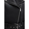 Mavi 1110375 Suni Deri Crop Kadin Ceket - Siyah
