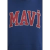 Mavi 1600361 Kapsonlu Yazili Kadin Sweat - Lacivert