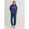 Mavi 1600361 Kapsonlu Yazili Kadin Sweat - Lacivert