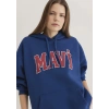 Mavi 1600361 Kapsonlu Yazili Kadin Sweat - Lacivert