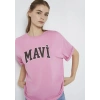 Mavi 1600843 0 Yaka Kadin Tshirt - Fusya