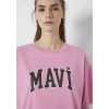 Mavi 1600843 0 Yaka Kadin Tshirt - Fusya