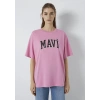 Mavi 1600843 0 Yaka Kadin Tshirt - Fusya