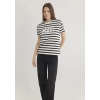 Mavi 1611360 0 Yaka Kadin Body - Beyaz Siyah Cizgili