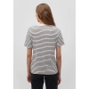 Mavi 1611653 0 Yaka Kadın Body - Siyah Cizgili