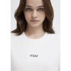 Mavi 1612829 0 Yaka Kadin Tshirt - Ekru