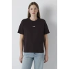 Mavi 1612829 0 Yaka Kadin Tshirt - Kahverengi