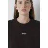 Mavi 1612829 0 Yaka Kadin Tshirt - Kahverengi