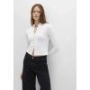 Mavi 1613695 Komple Dugmeli Kadin Body - Beyaz