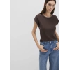 Mavi 1613696 0 Yaka Kadin Body - Kahverengi