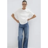 Mavi 1613820 0 Yaka Kadin Tshirt - Beyaz
