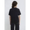 Mavi 1613820 0 Yaka Kadin Tshirt - Siyah