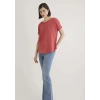 Mavi 167311 Sirt V Yaka Kadin Body - Kirmizi