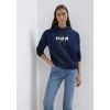 Mavi 168334 Kapsonlu Kadin Sweat - Lacivert
