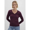 Mavi 1710340 V Yaka Kadin Triko - Bordo