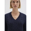 Mavi 1710720 V Yaka Kadin Triko - Lacivert