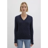 Mavi 1710720 V Yaka Kadin Triko - Lacivert