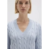 Mavi 1710720 V Yaka Kadin Triko - Mavi