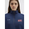 Mavi 1s10373 Yarim Fermuarli Kadin Sweat - Lacivert