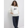 Mavi 1s10420 Kapsonlu Kadin Sweat - Beyaz
