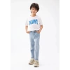 Mavi 6610030 0 Yaka Erkek Cocuk Tshirt - Beyaz