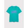 Mavi 6610030 0 Yaka Erkek Cocuk Tshirt - Mint Yesil