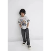 Mavi 6610303 0 Yaka Erkek Cocuk Tshirt - Gri