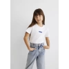 Mavi 66332620 0 Yaka Erkek Kiz Cocuk Tshirt - Beyaz