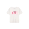 Mavi 7610109 0 Yaka Kiz Cocuk Tshirt - Beyaz