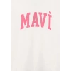 Mavi 7610109 0 Yaka Kiz Cocuk Tshirt - Beyaz