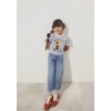 Mavi 7610280 0 Yaka Kiz Cocuk Tshirt - Beyaz Siyah