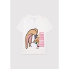 Mavi 7610289 0 Yaka Kiz Cocuk Tshirt - Beyaz