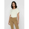 Only 15106662 Genis Yaka Kol Katlamali Kadın Body - Acik Sari
