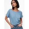 Only 15106662 Genis Yaka Kol Katlamali Kadin Body - Indigo