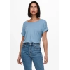 Only 15106662 Genis Yaka Kol Katlamali Kadin Body - Indigo