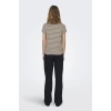 Only 15106662 Genis Yaka Kol Katlamali Kadin Body - Kahve Cizgili