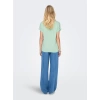 Only 15106662 Genis Yaka Kol Katlamali Kadın Body - Neon Yesil