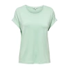 Only 15106662 Genis Yaka Kol Katlamali Kadın Body - Neon Yesil
